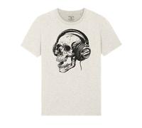 Maglietta Teschio Rock Cuffie Cuffioni DJ Music Headphones Skull T-Shirt Unisex
