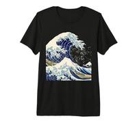 Maglietta The Great Wave off Kanagawa by Hokusai Maglietta Premium