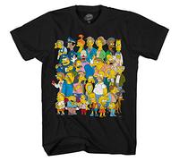 Maglietta The Simpsons Springfield Group Montage Bart Homer - Nero - XL