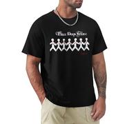Maglietta Three Days Rock Grace Band Fashion da uomo a maniche corte top estate O-collo t-shirt nera, 11, XL