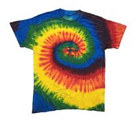 Maglietta Tie Dye Modelli Arcobaleno Hobo Woodstock Retro Bohemien