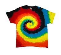 Maglietta Tie Dye Modelli Arcobaleno Hobo Woodstock Retro Bohemien
