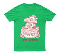 Maglietta Time For Magic Christmas Unisex Regalo Retrò Stagionale...