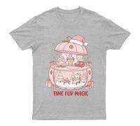 Maglietta Time For Magic Christmas Unisex Regalo Retrò Stagionale...