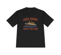 Maglietta traspirante a tema film, maglietta grafica nautica, maglietta fitness unisex, top estivo casual, abbigliamento avventura in mare, Nero, XL