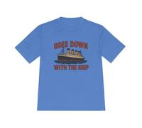Maglietta traspirante a tema film, maglietta grafica nautica, maglietta fitness unisex, top estivo casual, abbigliamento avventura in mare, Blu Carolina, XL