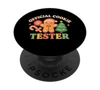 Maglietta Ufficiale Assaggiatore di Biscotti Natale PopSockets PopGrip Adesivo