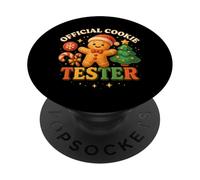 Maglietta Ufficiale Assaggiatore di Biscotti Natale PopSockets PopGrip Adesivo