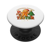 Maglietta Ufficiale Assaggiatore di Biscotti Natale PopSockets PopGrip Adesivo