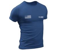 Maglietta ufficiale casual con stelle e strisce dell'esercito americano da uomo, Navy #1, L