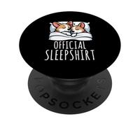 Maglietta ufficiale Corgi Sarcastica che dorme animali che dormono PopSockets PopGrip Adesivo