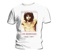 Maglietta ufficiale THE DOORS AMERICAN POET, stile Vintage, motivo: Jim Morrison