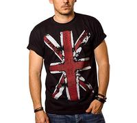 Maglietta Union Jack - Vintage T-Shirt Bandiera Inglese Uomo Nera L