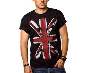 MAGLIETTA UNION JACK - Vintage T-shirt bandiera inglese uomo nera XXXXL
