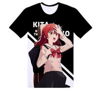 Maglietta Unisex Bocchi The Rock! Maglietta Estiva Manica Corta Maglietta Giapponese Anime Manga Maglietta Divertente con Stampa Yamada Ryo Gotoh Hitori Kita Ikuyo Ijichi Nijika Cosplay Tops