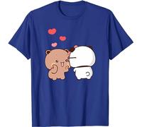 Maglietta unisex con panda kawaii con scritta "Abbraccio" Bubu Dudu Fall in Love at First Sight, regalo divertente per San Valentino, Blu, M