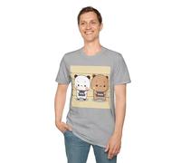 Maglietta unisex con scritta in inglese "His Bubu and Dudu Mug Shot", maglietta morbida e divertente da indossare tutti i giorni, Sport Grigio, L