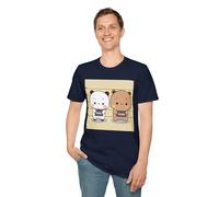 Maglietta unisex con scritta in inglese "His Bubu and Dudu Mug Shot", maglietta morbida e divertente da indossare tutti i giorni, Navy, M