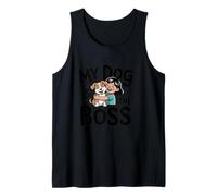 Maglietta Unisex con Scritta My Dog Is Boss Canotta
