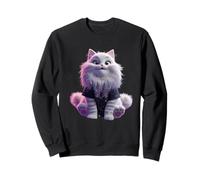 Maglietta Unisex con Simpatico Gatto Magico, per Uomo e Donna Felpa