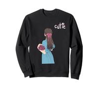 Maglietta Unisex Divertente con Ragazza Carina per Uomo e Donna Felpa
