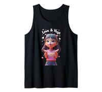 Maglietta Unisex Divertente con Scritta Love And Hugs per Uomini e Donne Canotta