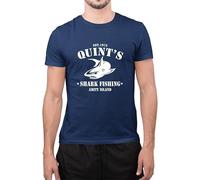 Maglietta unisex ispirata a Quints Shark Fishing Jaws Class blu navy M