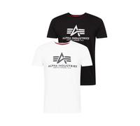 ALPHA INDUSTRIES Maglietta grigio scuro / nero / bianco, Taglia S