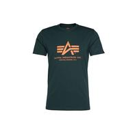 Maglietta Uomo ALPHA INDUSTRIES S verde scuro / arancione