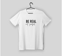 Maglietta Uomo "Be Real Not Perfect"- TS38/N, t-shirt motivazionale regular