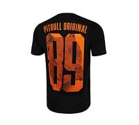 Maglietta Uomo Corta t-Shirt Tshirt Pitbull Pit Bull West Coast Eighty Nine Dog Maglie Camicia Cotone, Nero, M