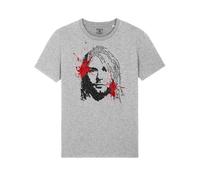 Maglietta Uomo Kurt Cobain Face Grunge Lyrics Rock Music Nirvana T-Shirt Unisex