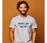 Maglietta Uomo Maniche Corte - Father And Suo Best Friends Per Li Grigio