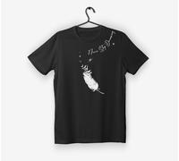 Maglietta Uomo “Never Stop Dreaming”- TS59/N T-Shirt con Grafica Piuma e Uccelli