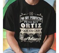Maglietta Uomo No Soy Perfecto Pero Soy Ortiz Que Es Casi Lo Mismo Idea Regalo Divertente Umoristica Moda Estiva Cotone Casual Manica Corta Offerta Imperdibile L,M,S,XL,XXL,XXXLRetroTessuto in maglia