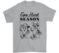 Maglietta Uomo Per La Caccia Alle Uova Di Pasqua 100% Cotone