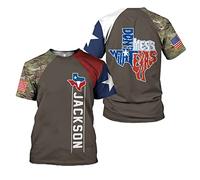 Maglietta Uomo Personalized Name Texas Flag And Map Dont Mess with Texas 3D Tee T-Shirt Manica Corta Magliette Basic Casual Maglietta T-Shirt per Tutti I Giorni, Estate, Lavoro XXL