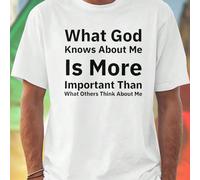 Maglietta Uomo What God Knows About Me Is More Important Than What Others Think About Me Moda Casual Comfort Regalo Uomo Stile Quotidiano Offerta Esclusiva Idea Regalo T Shirt Motivazionale L,M,S,XL,X