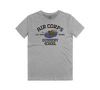 Maglietta US Army Air Forces Airfields Military Air Corps Gunnery School USAAF T-Shirt (Hide Grey, M)