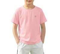 Maglietta UV per bambini, a maniche lunghe, rashguard girocollo, leggera, a maniche corte, per lo sport, per il bagno, per bambini, ad asciugatura rapida, maglietta basic per sport acquatici