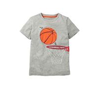 Maglietta verde per bambini, estiva, con scollo rotondo, per ragazzi, comoda, da basic, traspirante, in cotone, per il tempo libero, taglie 100-160, grigio., 160
