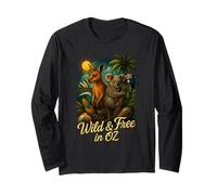 Maglietta Vintage Australia Aussie Spirit con Canguro Maglia a Manica