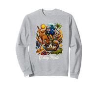Maglietta Vintage Australia T-Shirt G'day Mate con Canguro Felpa