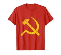 Maglietta vintage con falce e martello socialista Maglietta