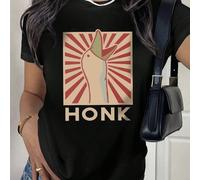 Maglietta vintage con oca, maglietta da gioco con oca, maglietta di rivoluzione, maglietta da videogioco, maglietta con honk honk L,M,S,XL,XXLColore unicoTessuto in maglia