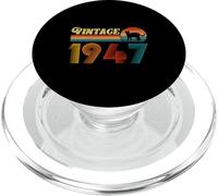 Maglietta vintage divertente con gatto, regalo di compleanno 1947, uomo e donna 79 anni PopSockets PopGrip per MagSafe