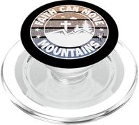 Maglietta vintage Faith Can Move Mountains Bibbia Verse PopSockets PopGrip per MagSafe
