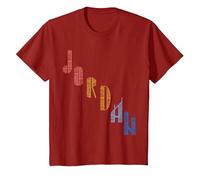 Maglietta Vintage Jordan con Skyscarper Jordan Maglietta, Bambini, Mirtillo Rosso, 12 Anni