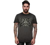 Maglietta vintage nera Lucky 13 Tombstone Taglia S
