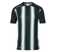 uhlsport Stripe 2.0 Kurzarm, Maglietta Unisex-Bambini, Schwarz/Weiß, 152
